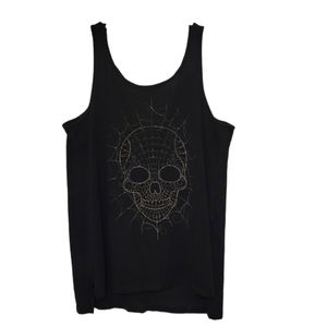 Torrid size 0 (large) skull tank top with back strap
